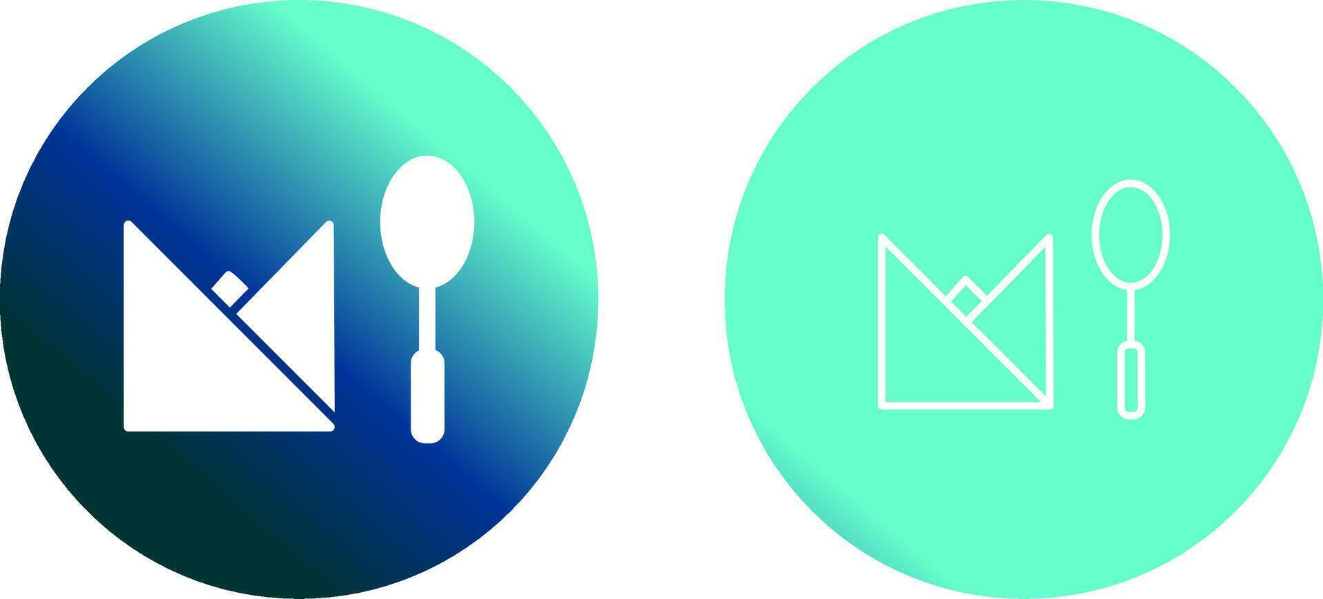 Spoon and Napkin Vector Icon
