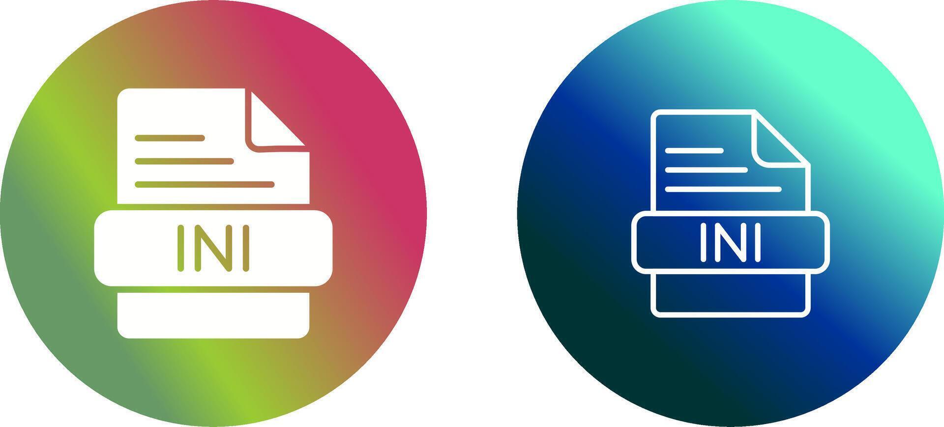 INI Vector Icon