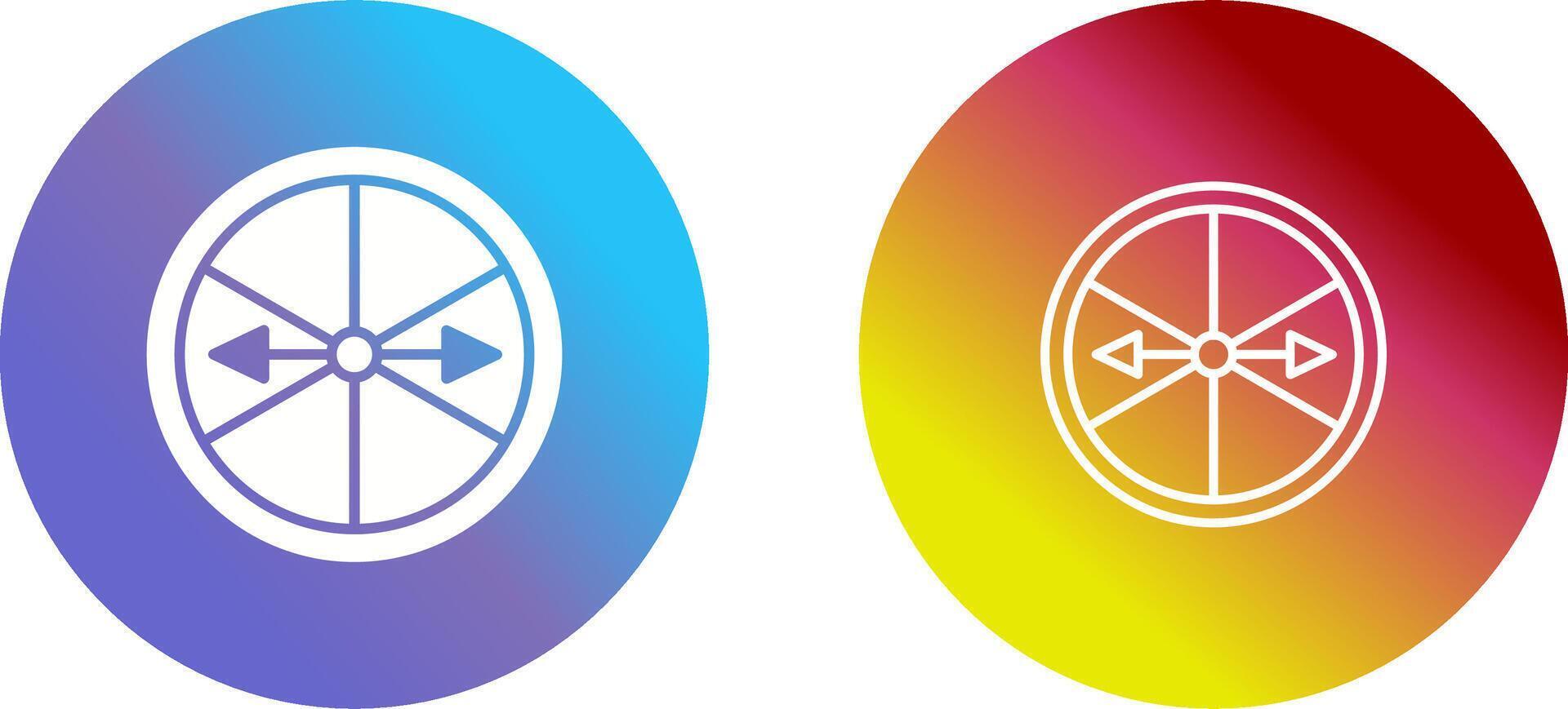 Roulette with Arrow Vector Icon