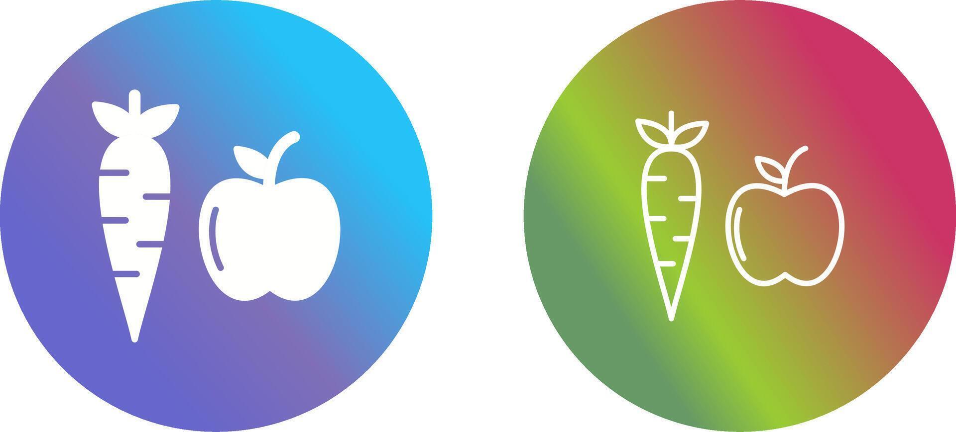 Fruits And Vegetables Vector Icon