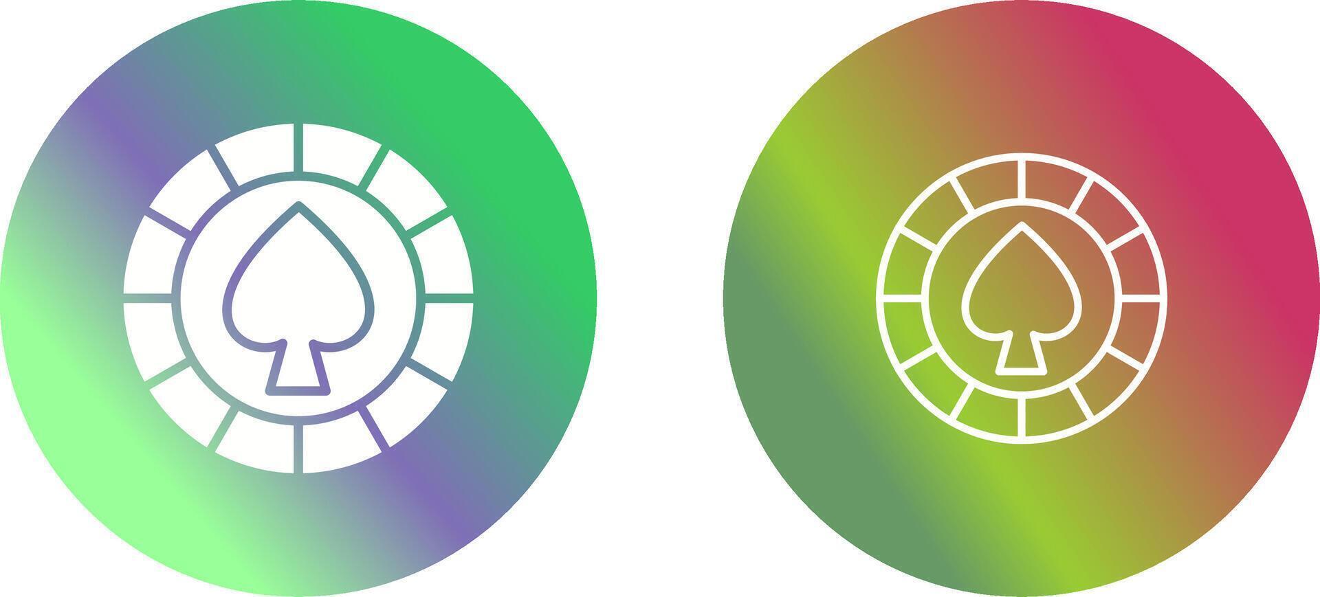 Spade Chip Vector Icon
