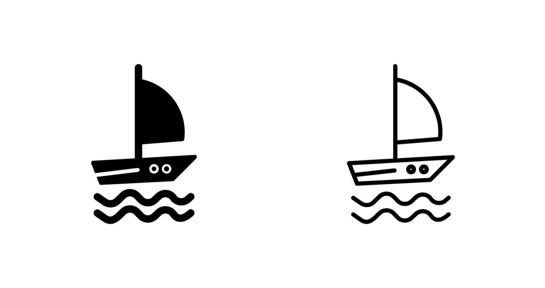 icono de vector de barco