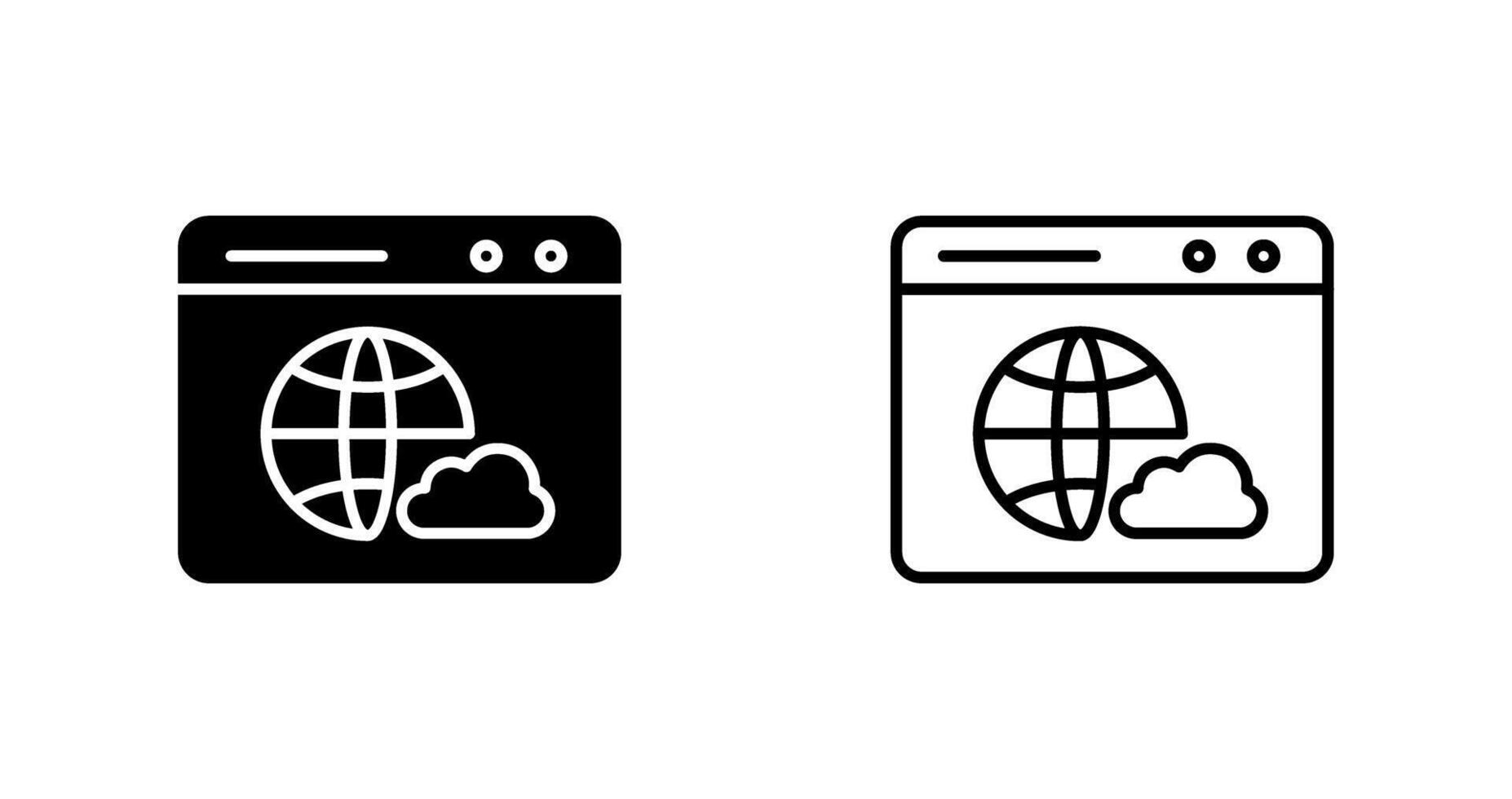 Web Cloud Vector Icon