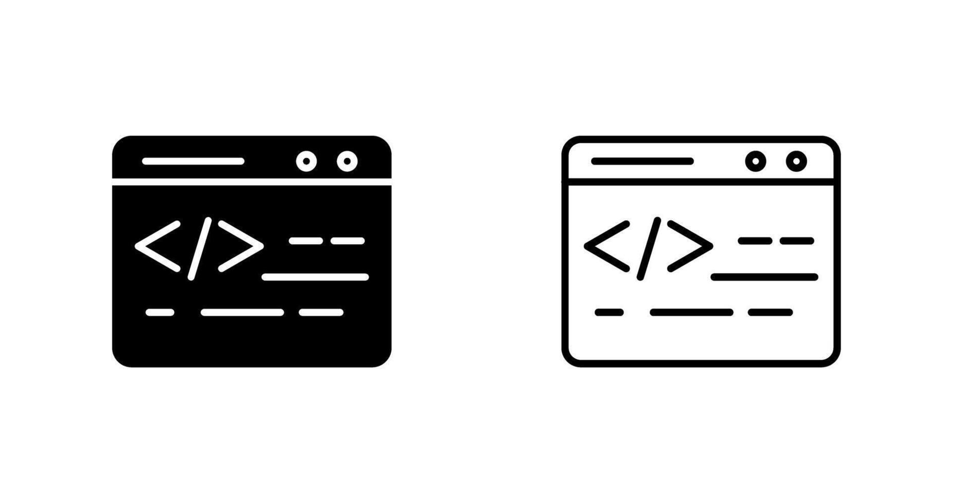 Web Coding Vector Icon