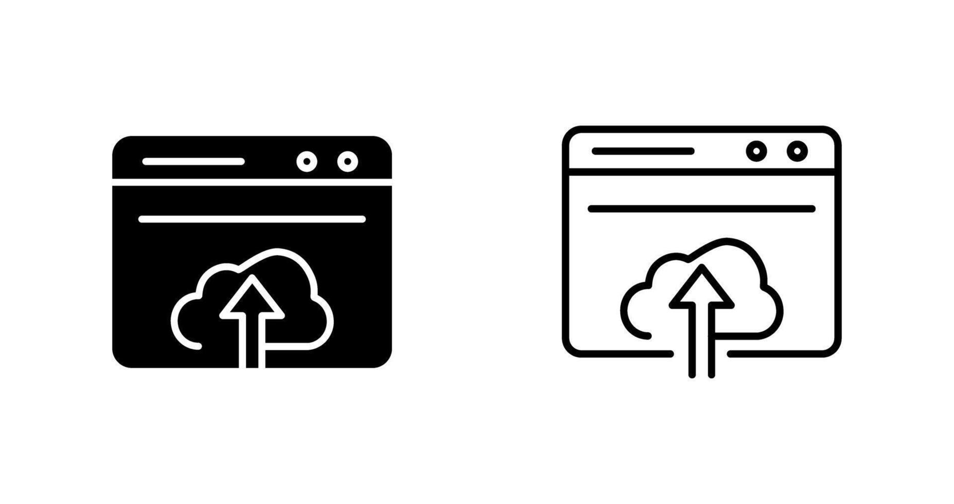 Upload Web Vector Icon