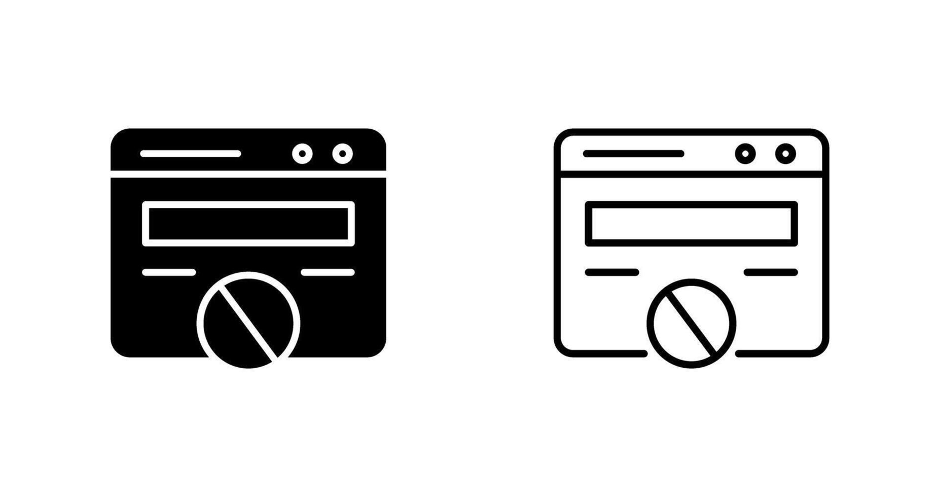 Block Website Vector Icon
