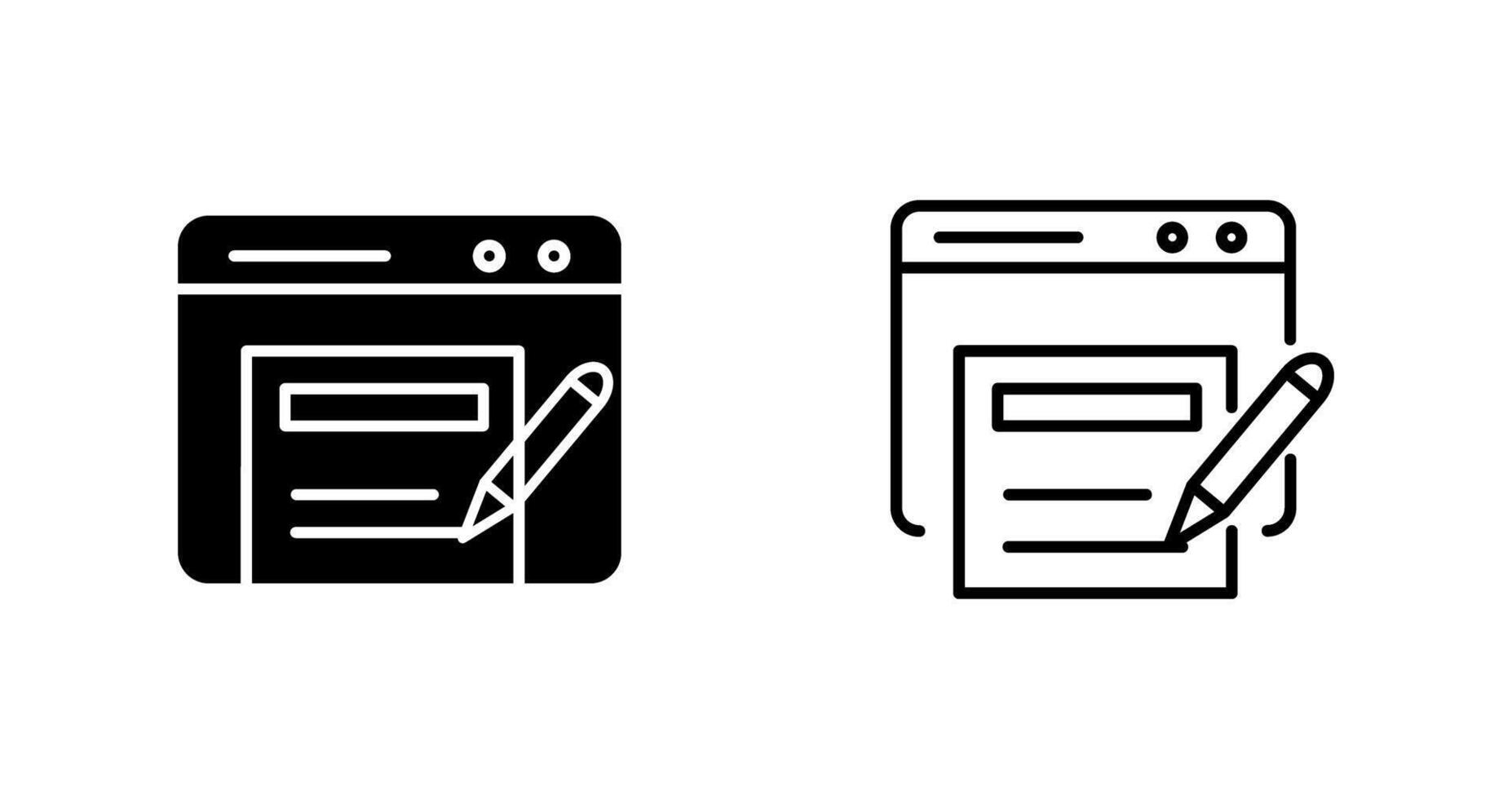 Blog Template Vector Icon