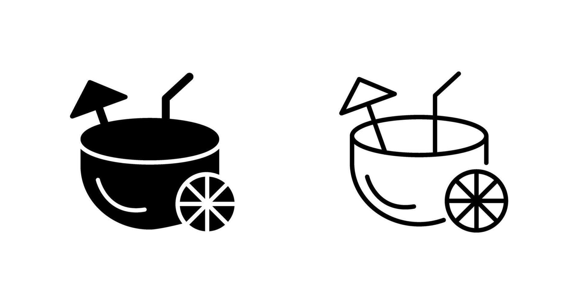 Coconut Drink Vector Icon