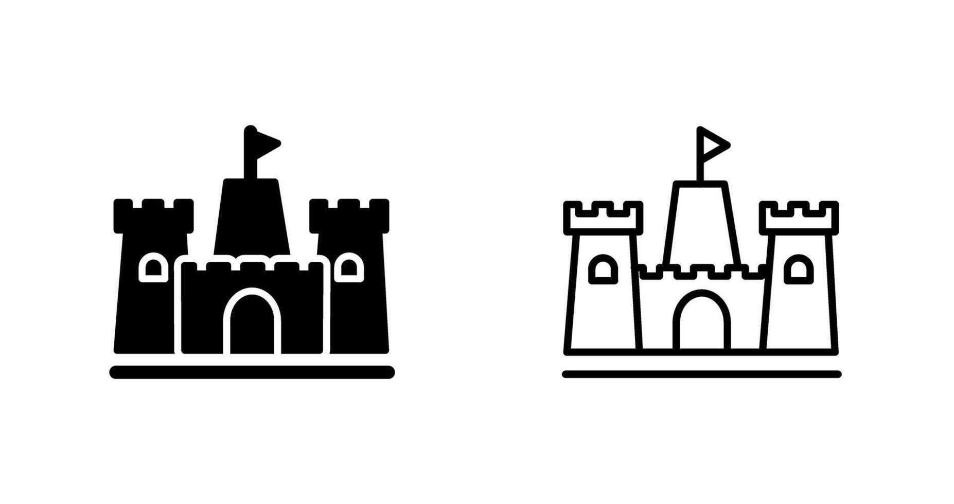 icono de vector de castillo de arena