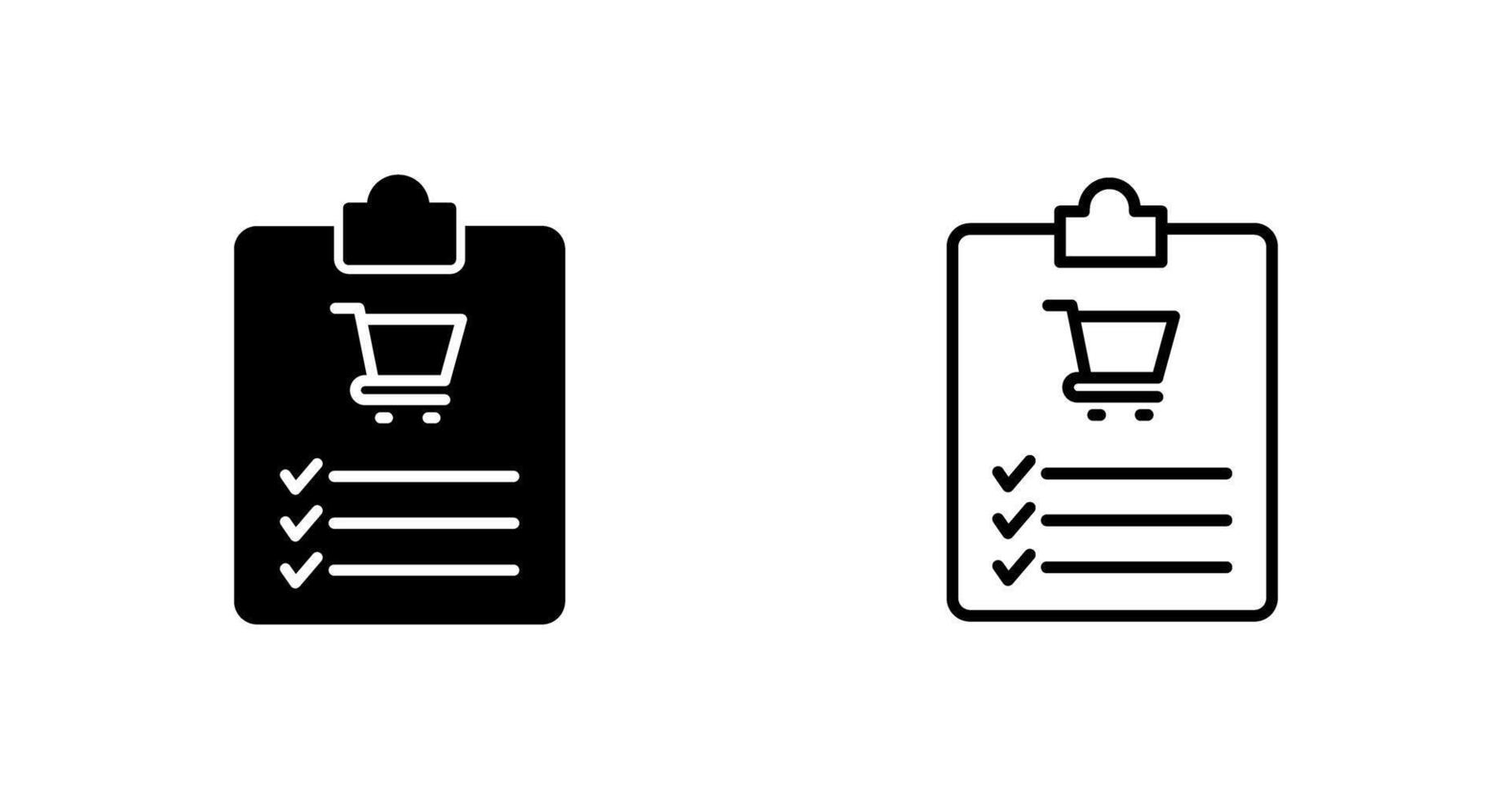 Shopping List Vector Icon