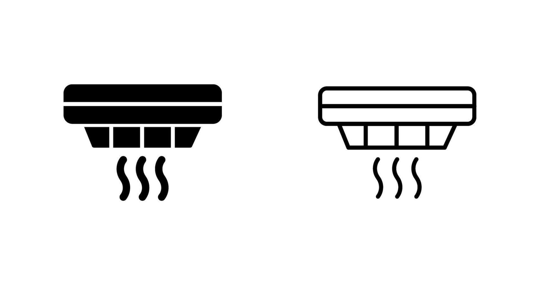 icono de vector de detector de humo