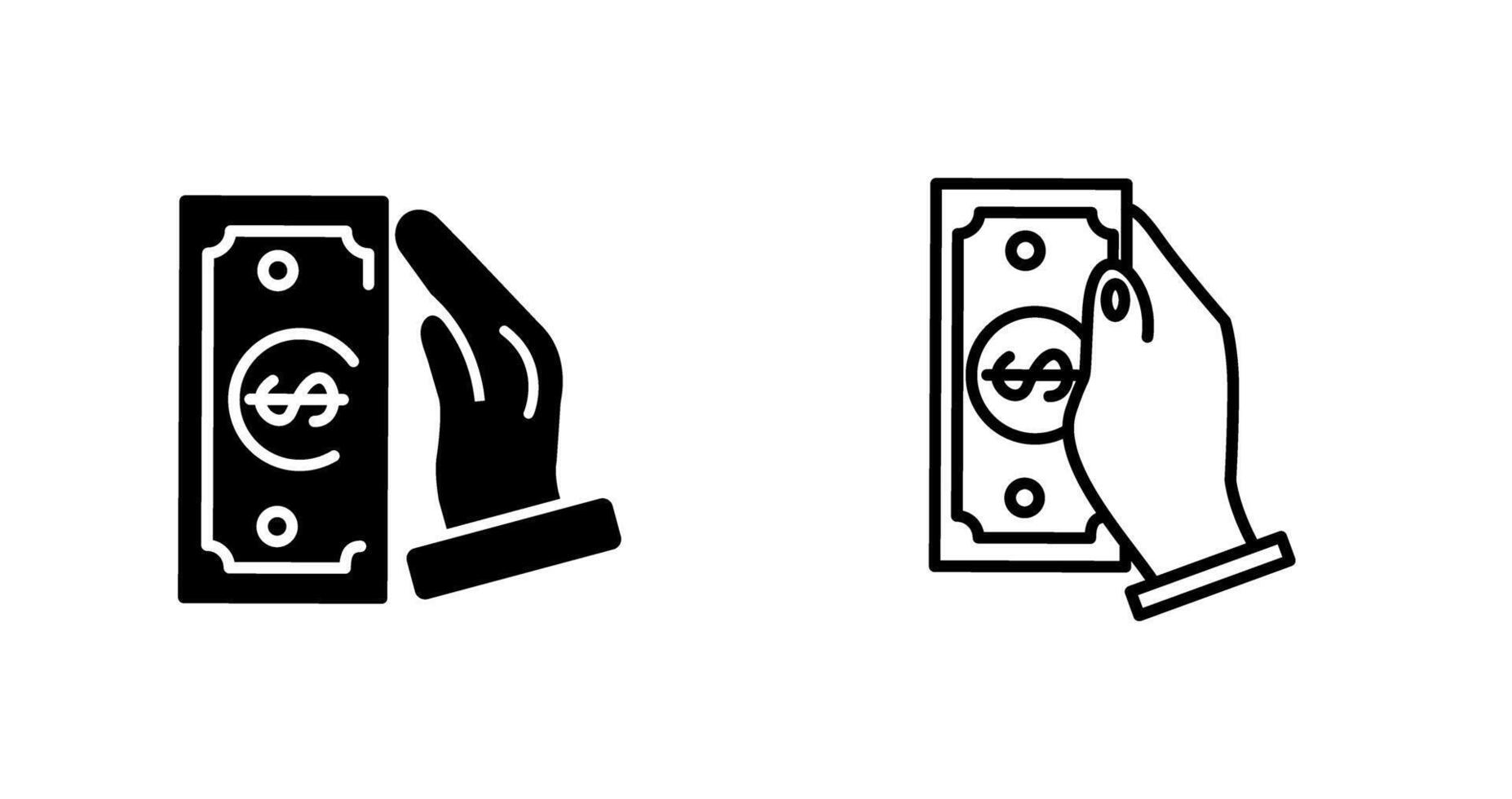 Cash Receiving Vector Icon