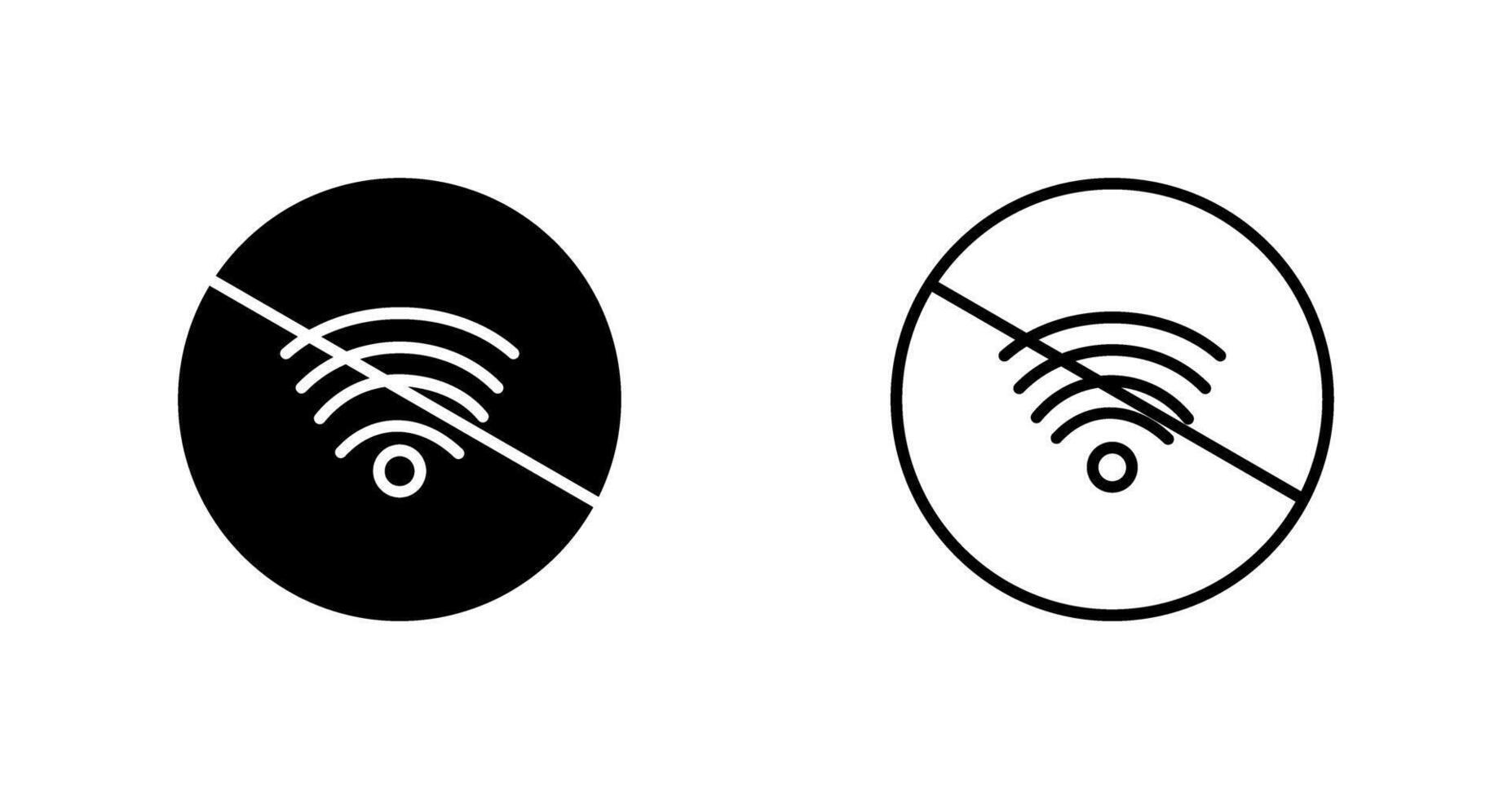 sin icono de vector wifi