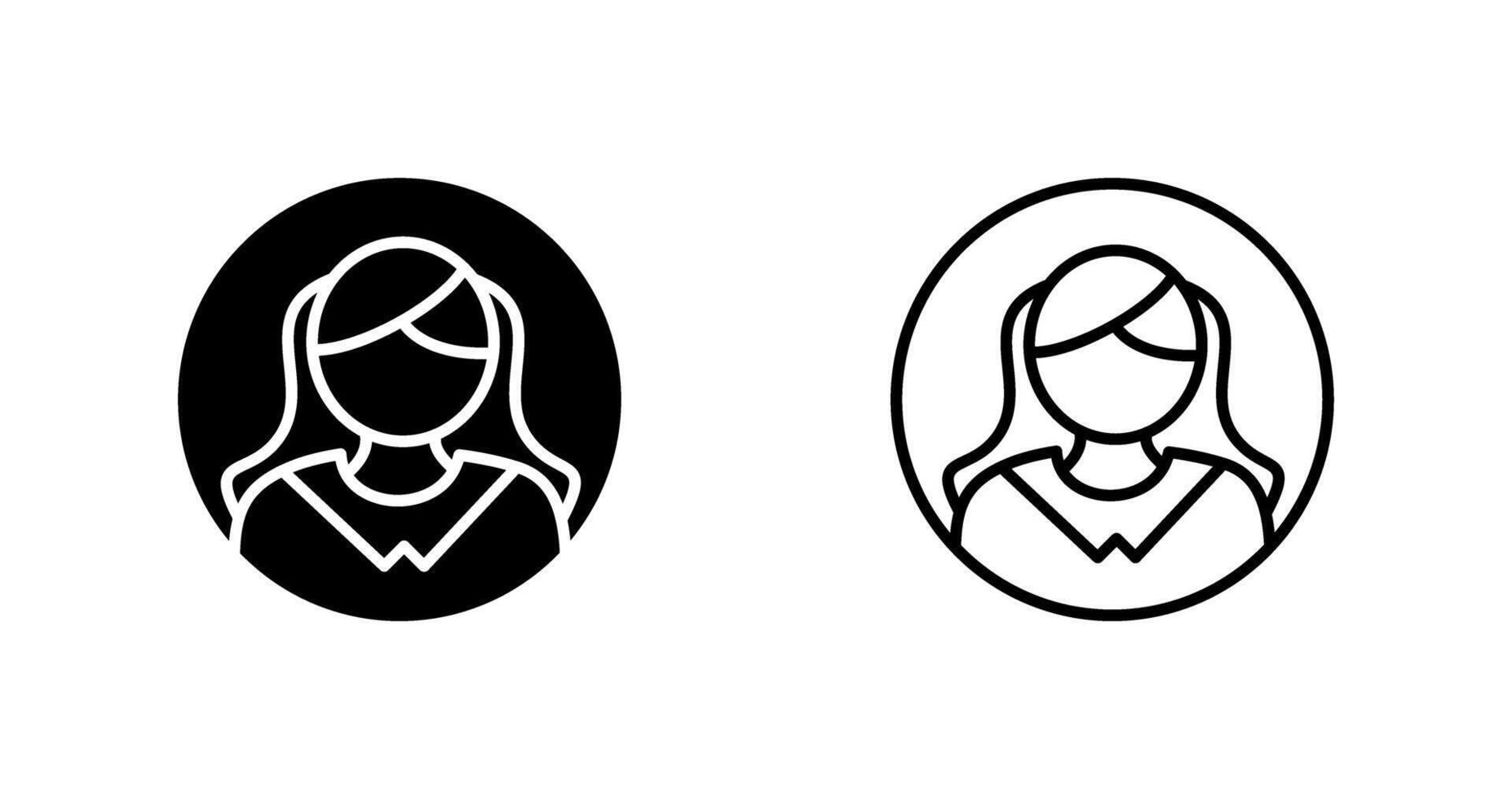 Female Profile Vector Icon
