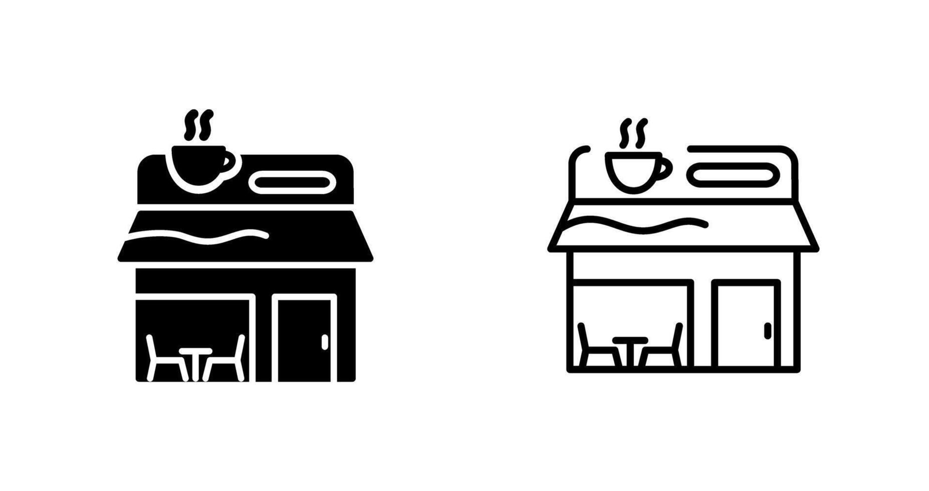 icono de vector de cafetería