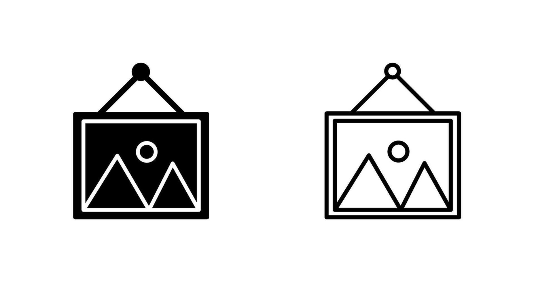 Hanging Painting Vector Icon