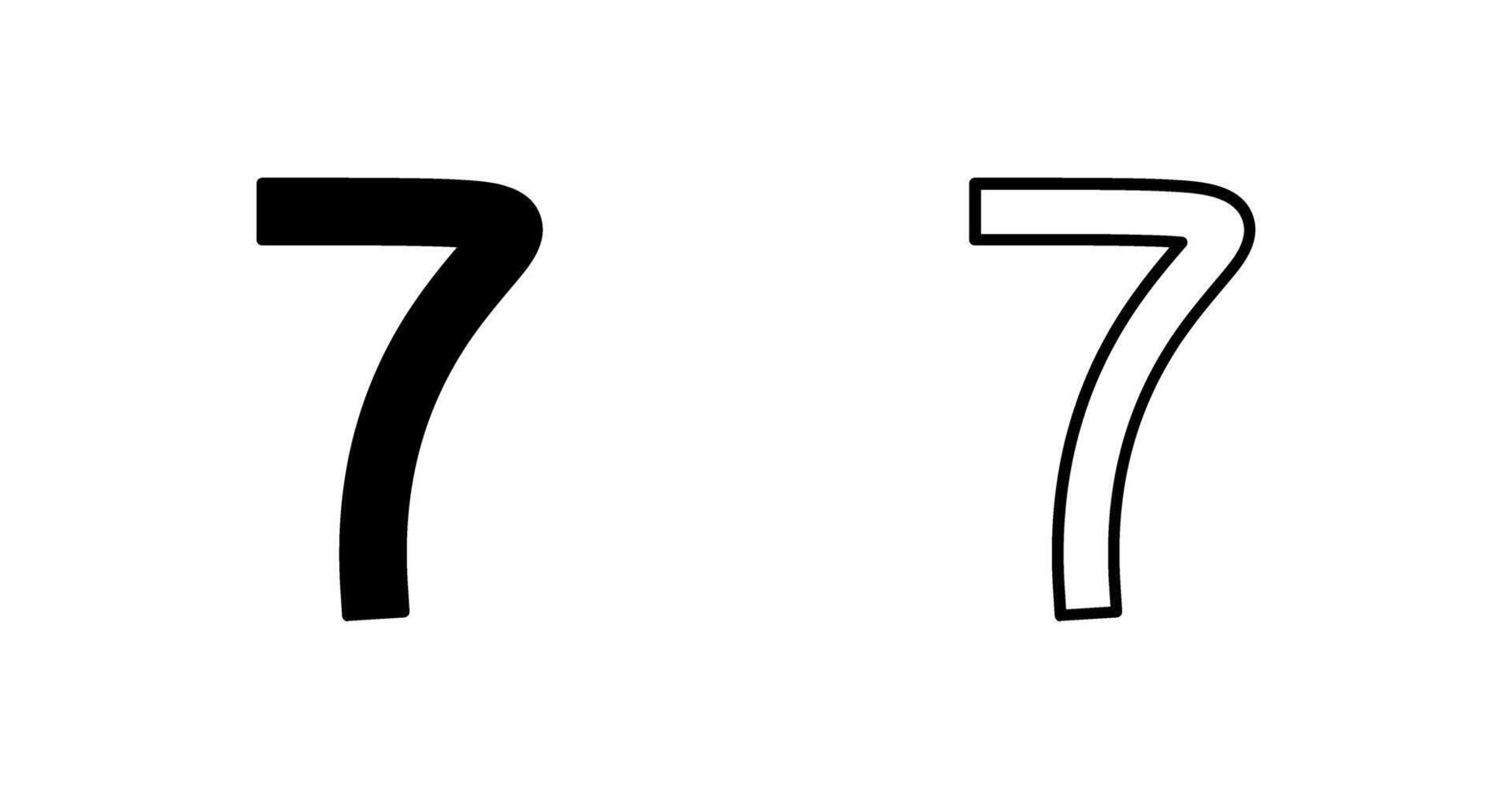 Number Seven Vector Icon