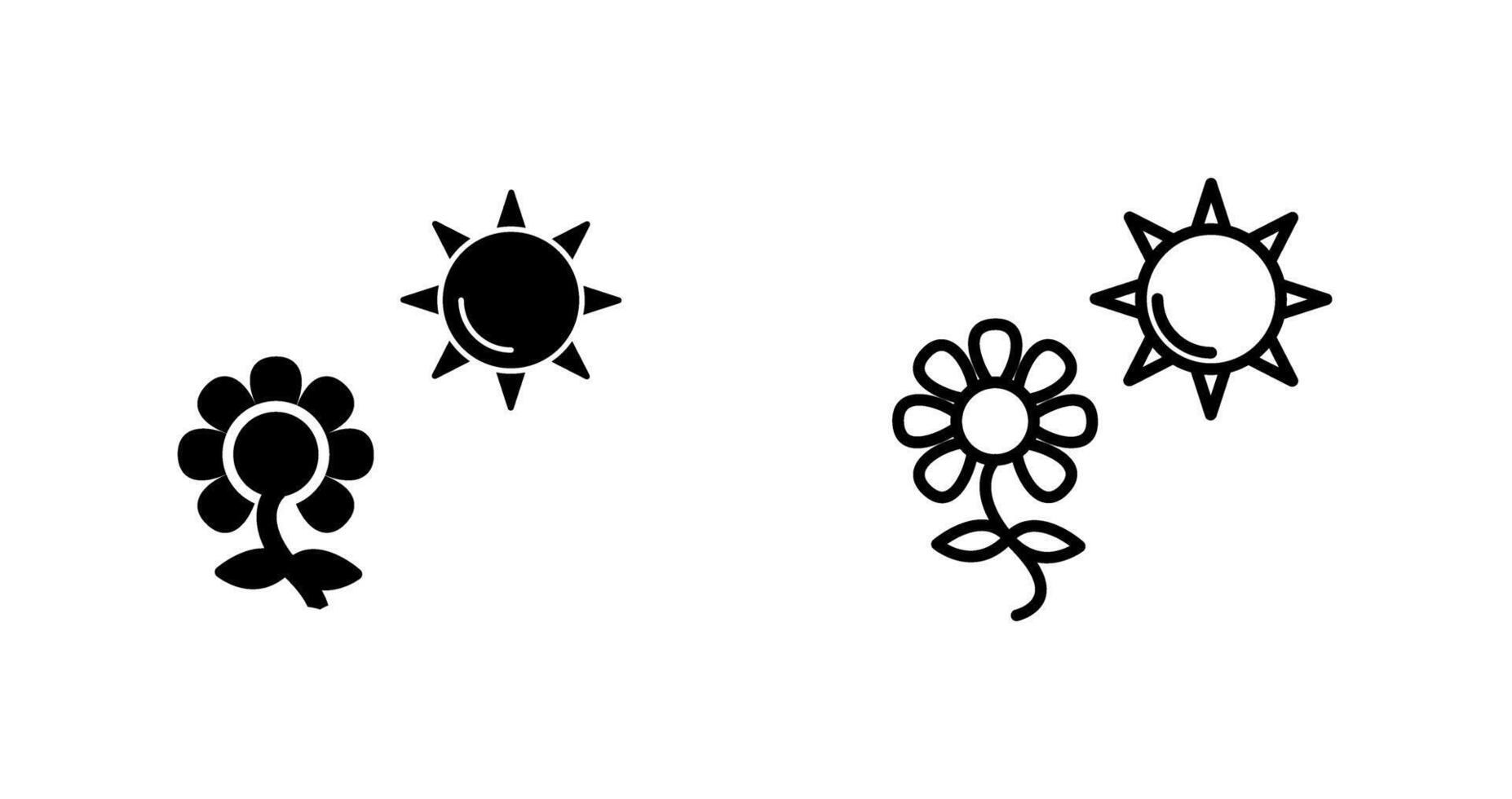 Flower in sunlight Vector Icon