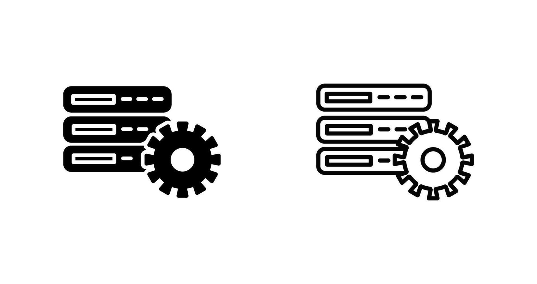 Database Setting Vector Icon