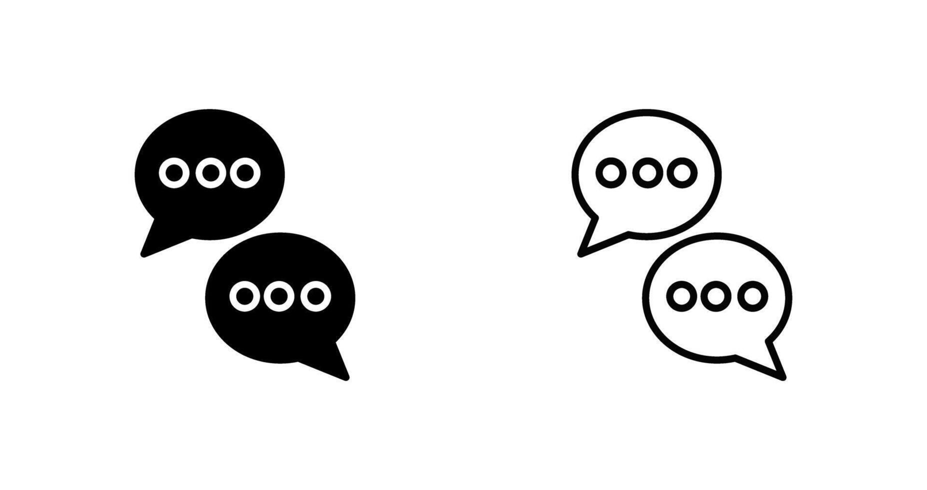 icono de vector de conversación de chat
