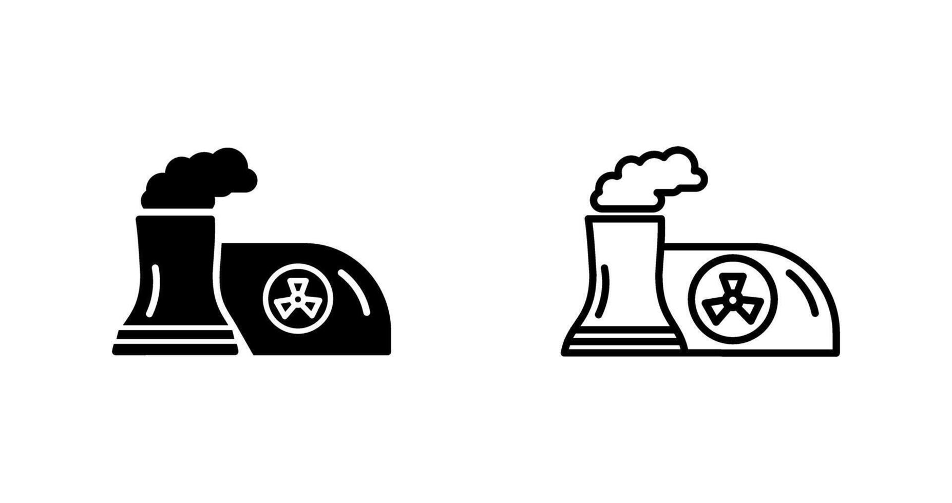 Nuclear Plant Vector Icon