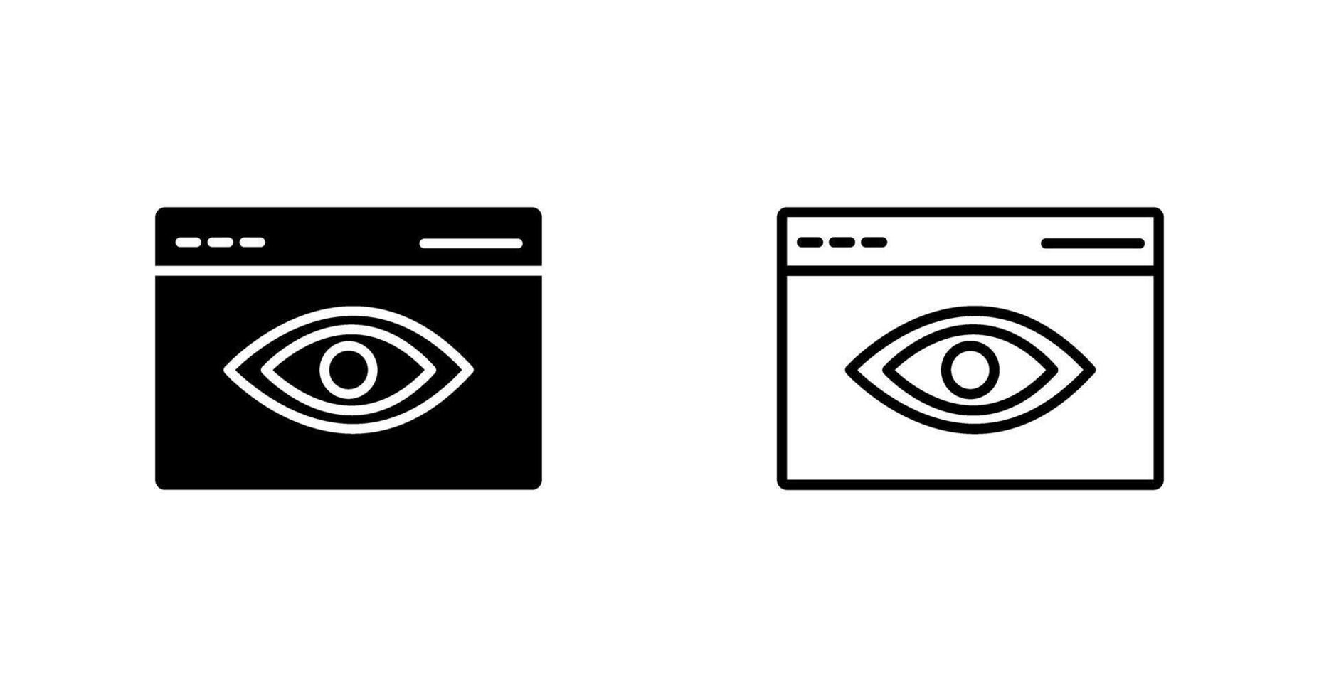 Web Visibility Vector Icon