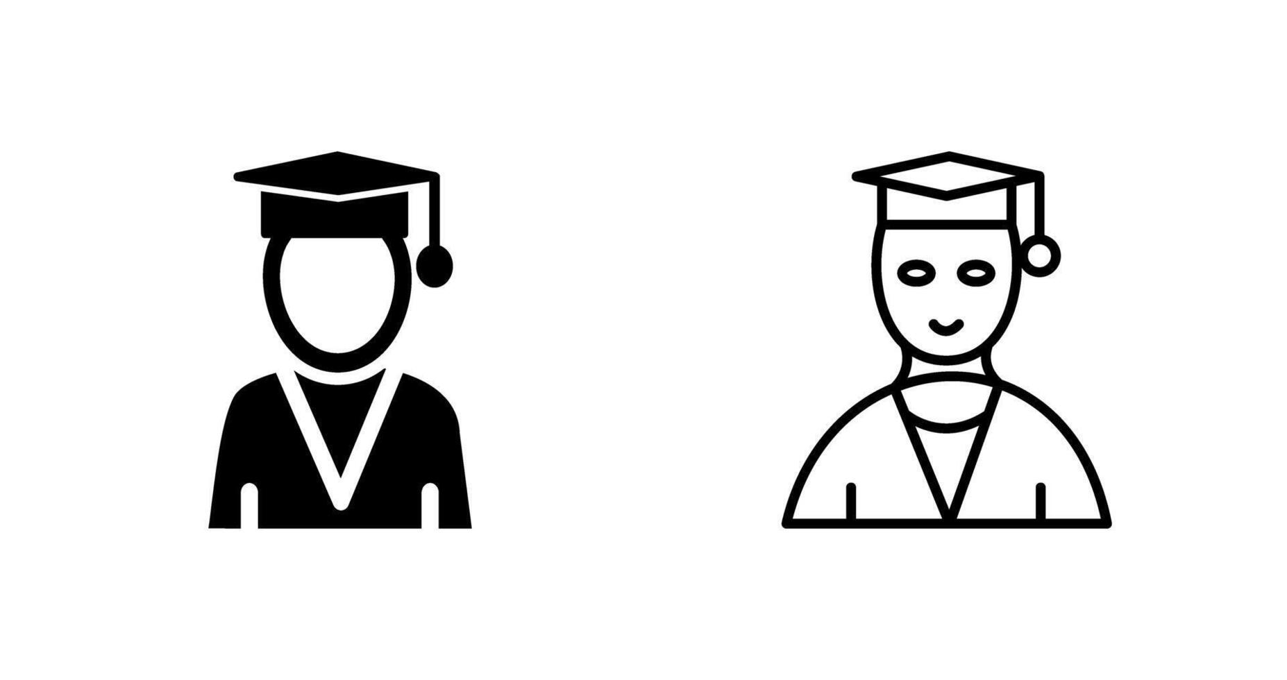 masculino graduado vector icono