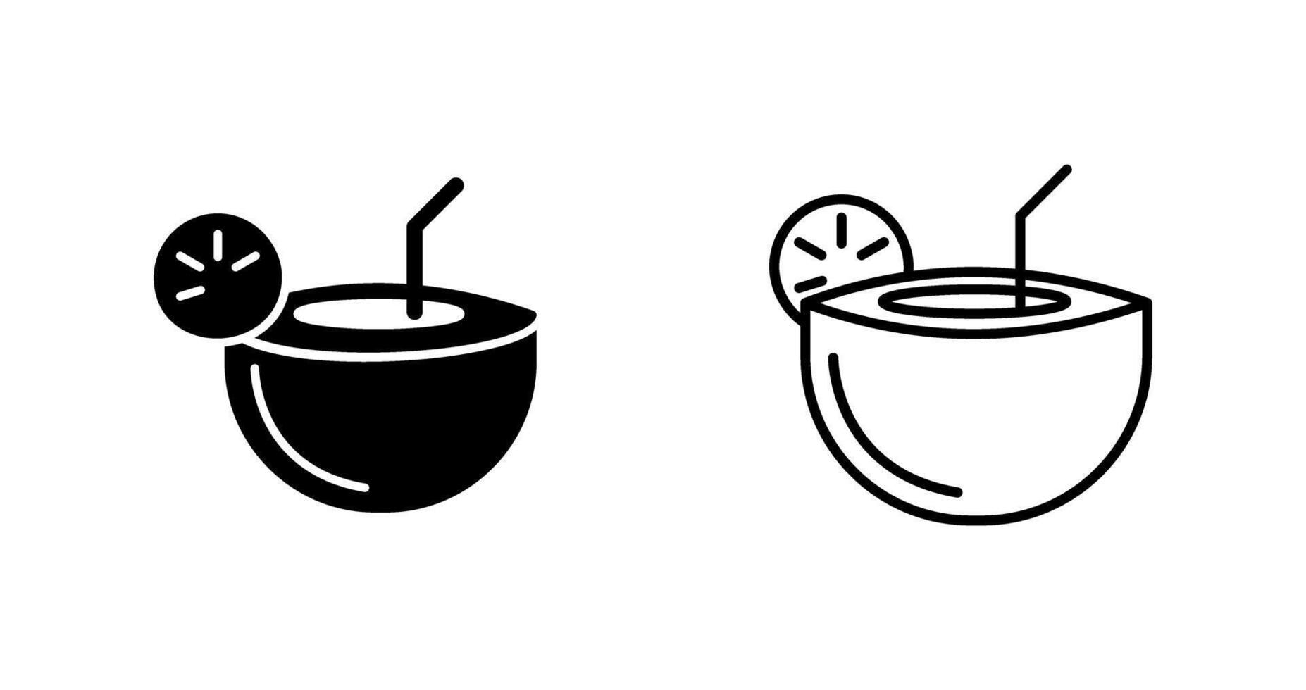 Coconut Drink Vector Icon