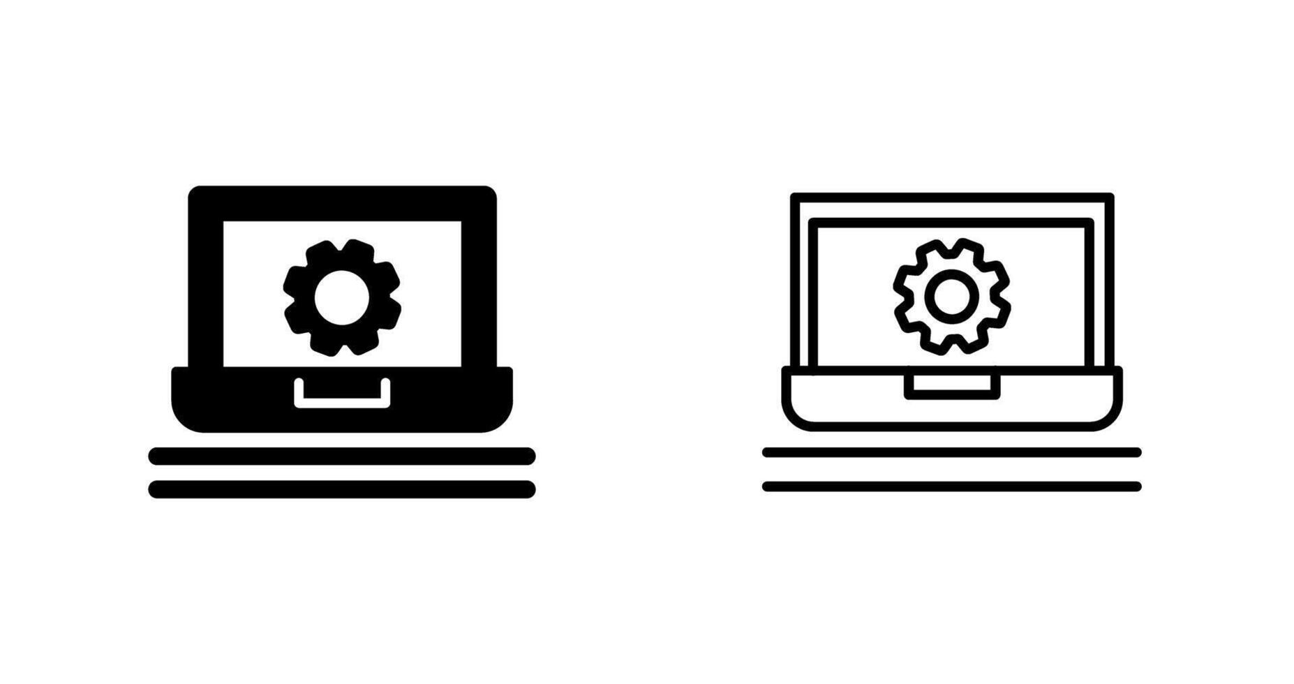 Laptop Setting Vector Icon