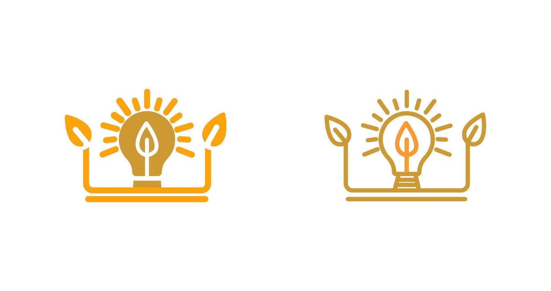 Ecology Bulb Vector Icon