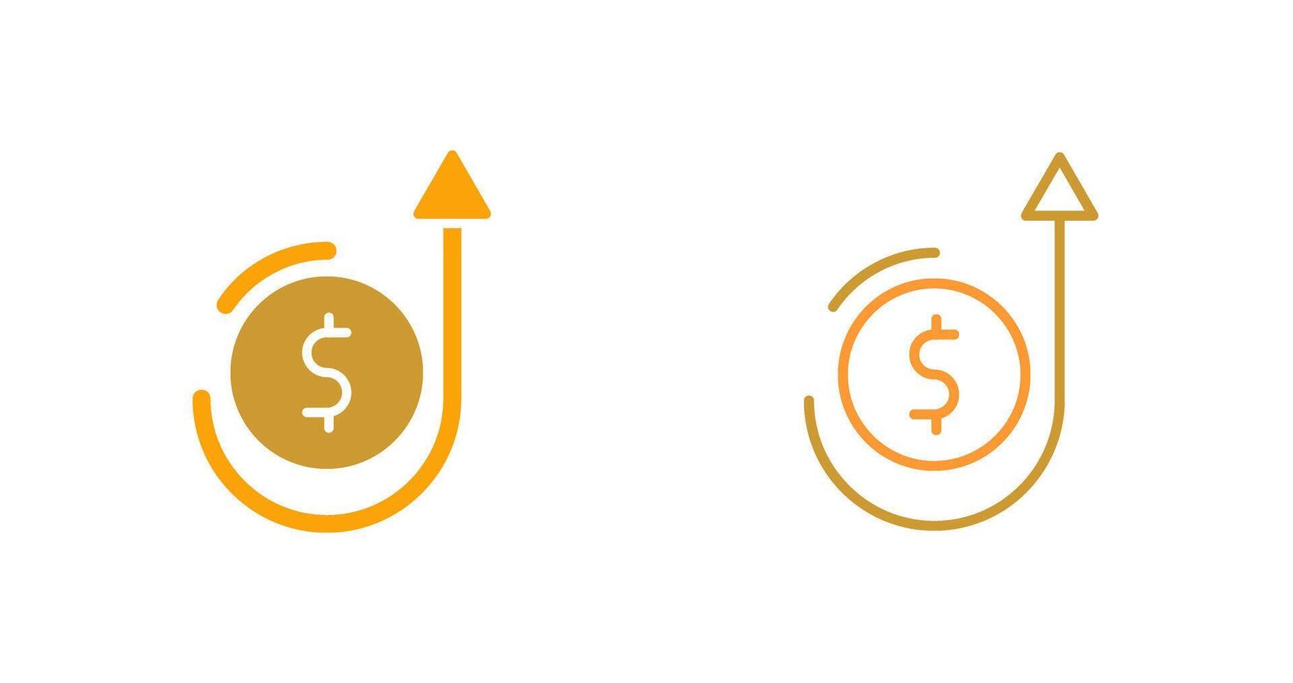 icono de vector de crecimiento de dinero