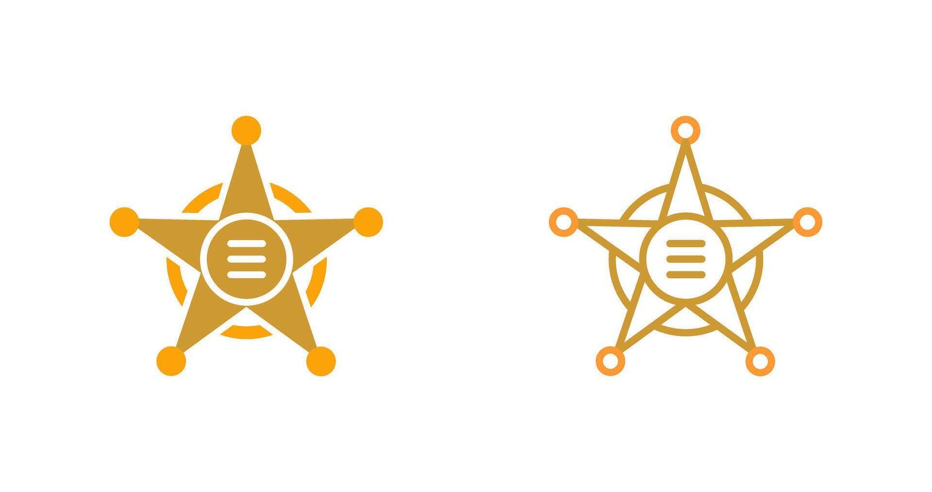 Sheriff Badge Vector Icon