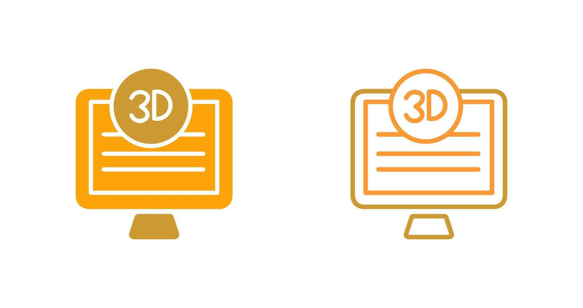3D Quality Screen Vector Icon