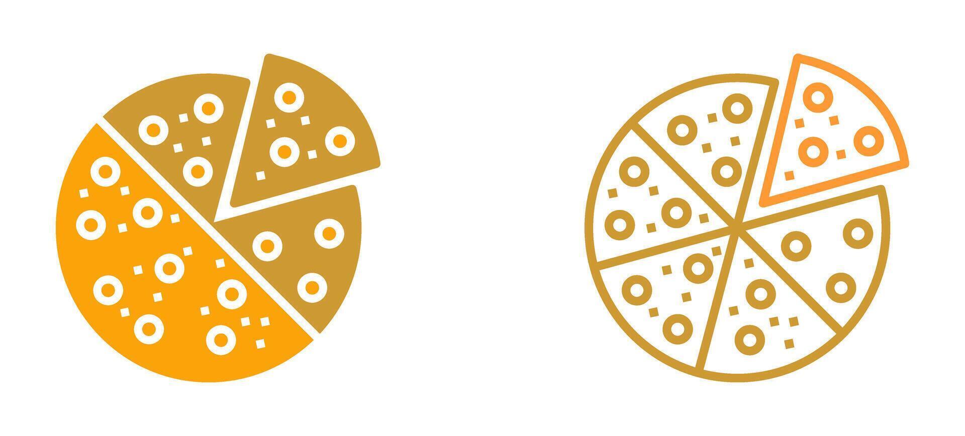 icono de vector de rebanada de pizza