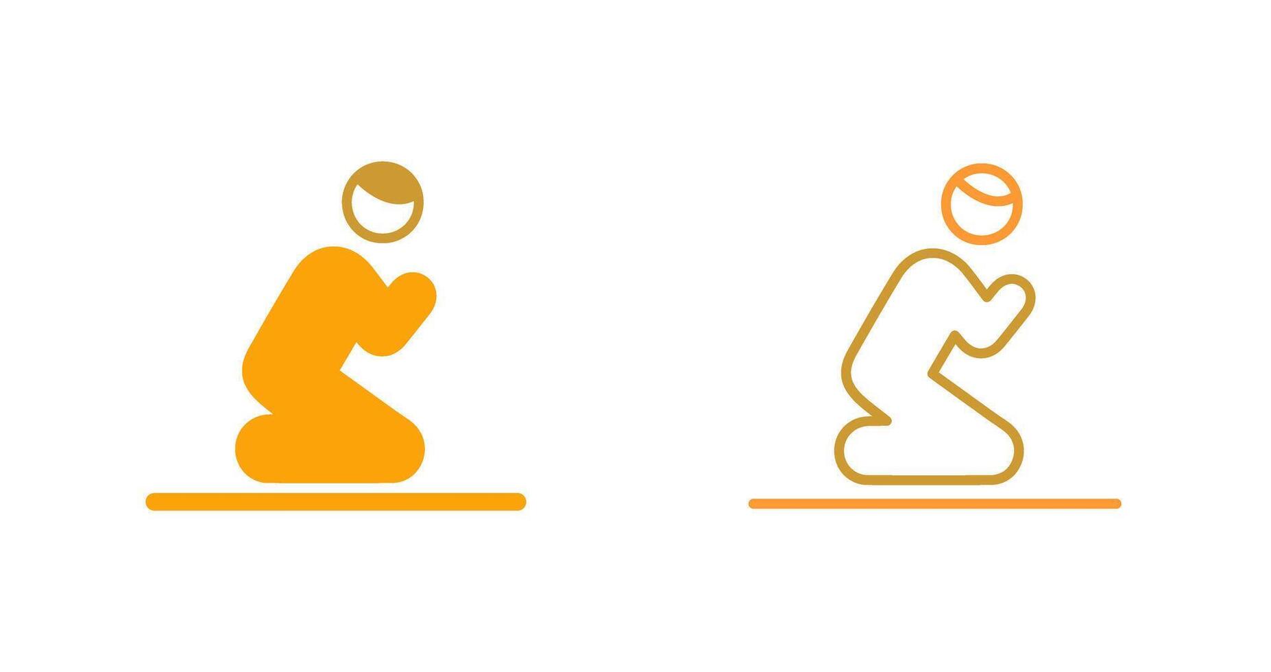 Offering Prayer Vector Icon