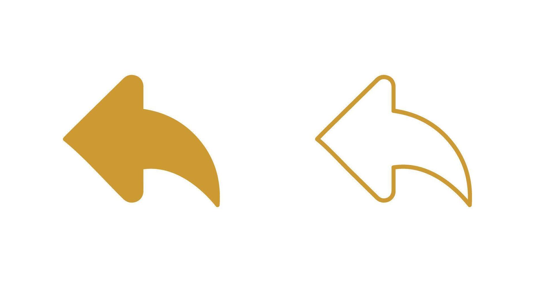 Left Back Arrow Vector Icon