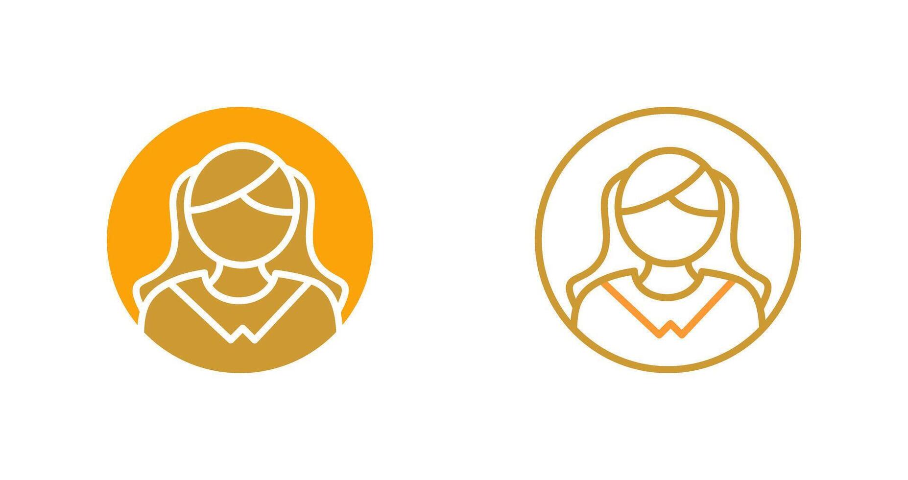 Female Profile Vector Icon