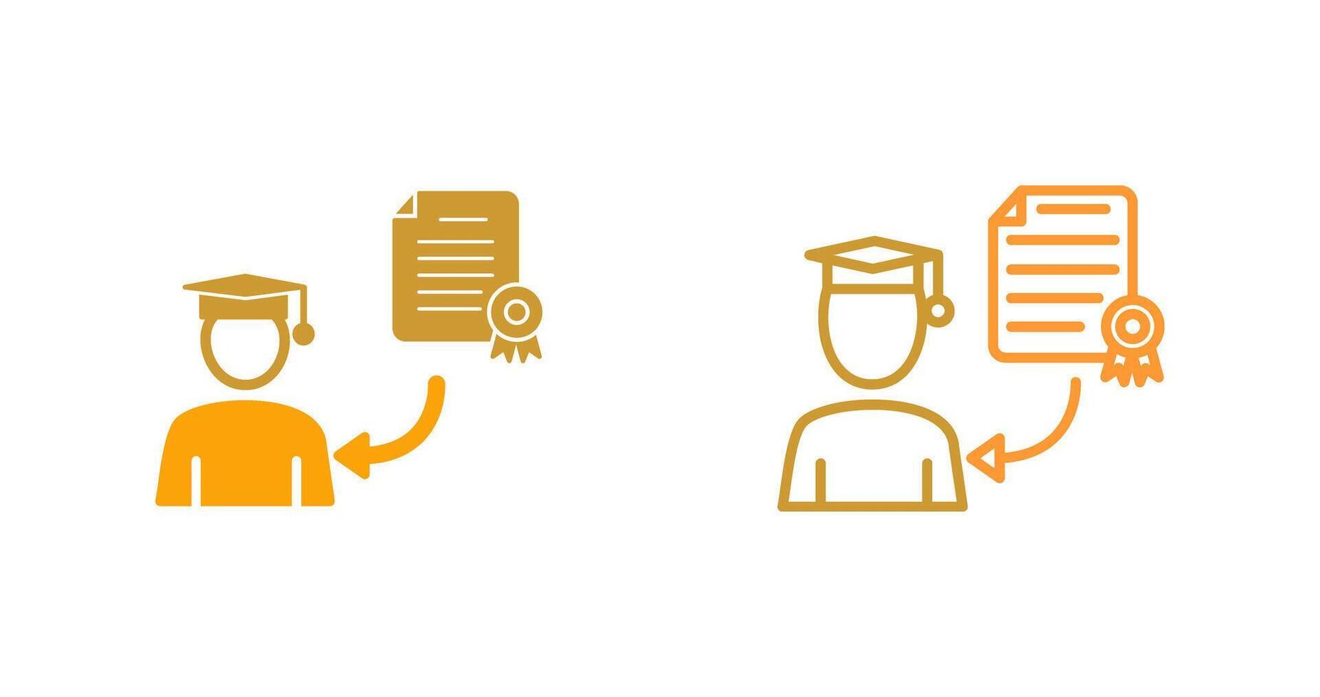 Receiving Diploma Vector Icon