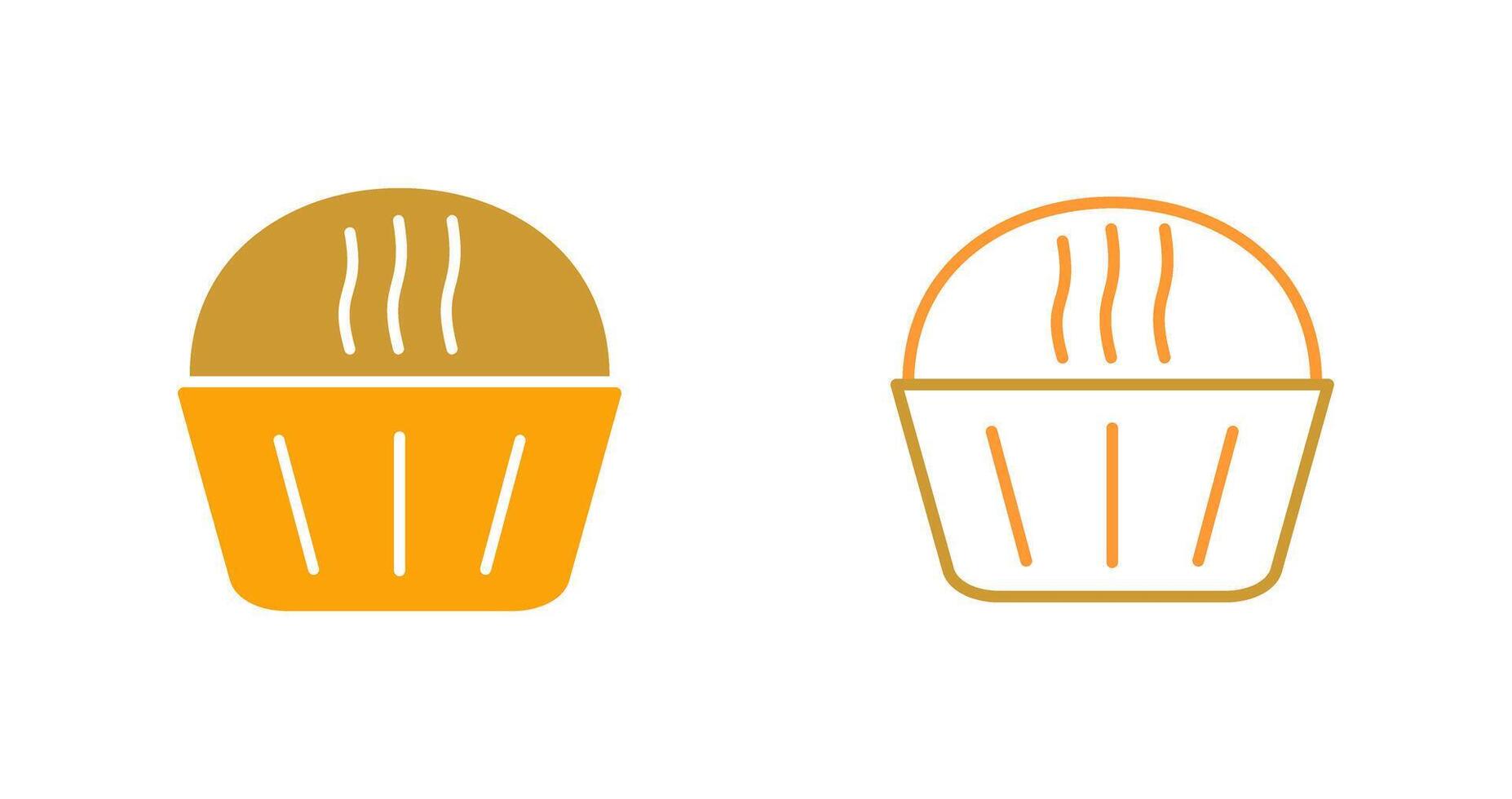 icono de vector de muffin de crema