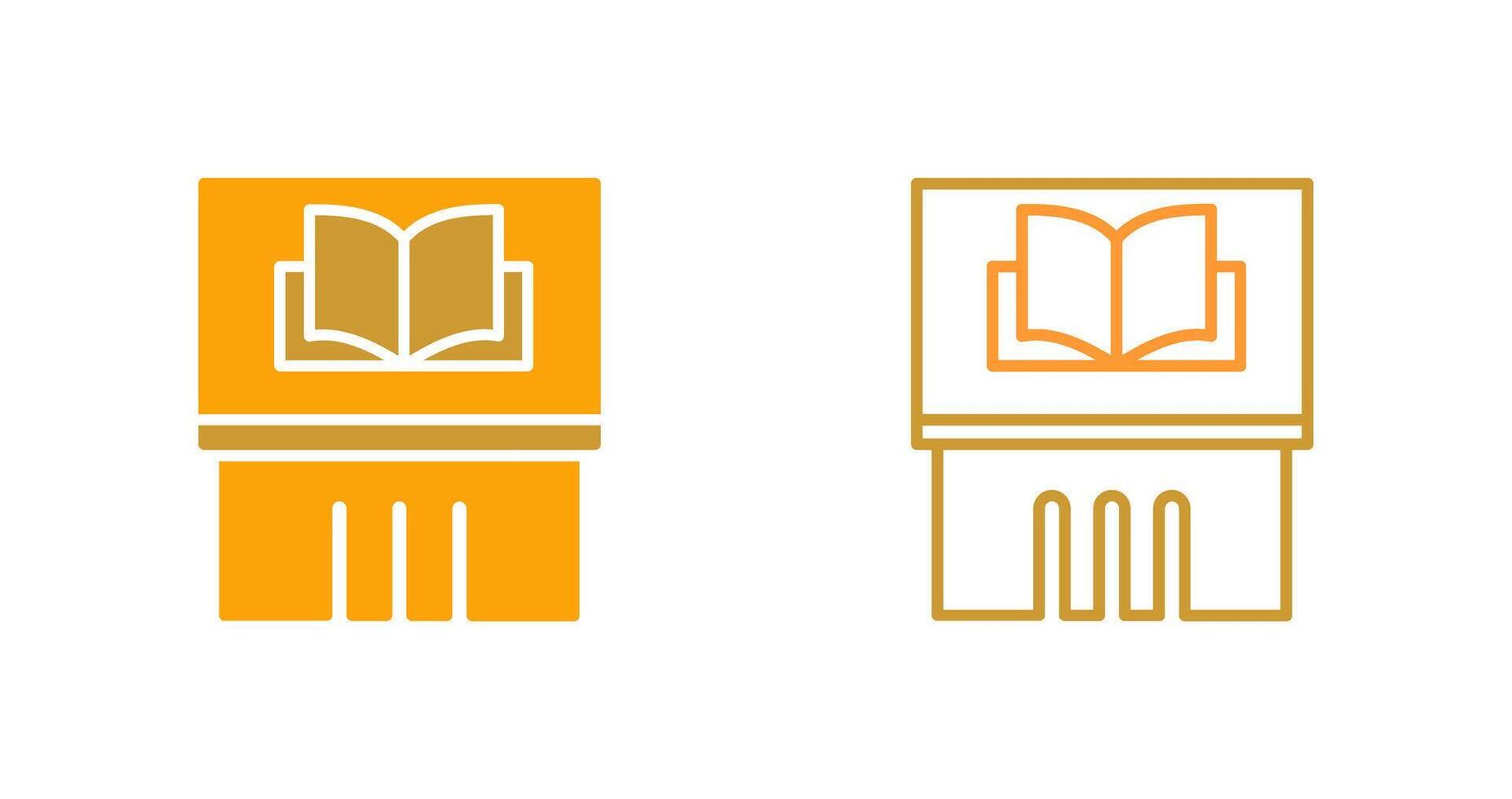 Ancient Book Exhibit Vector Icon
