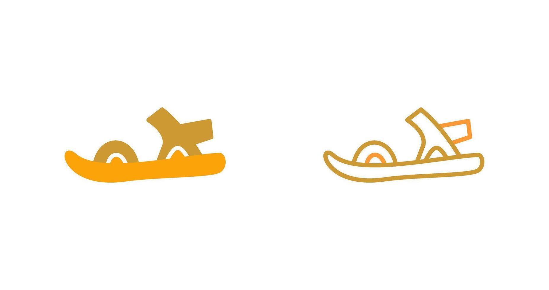 icono de vector de sandalias con estilo