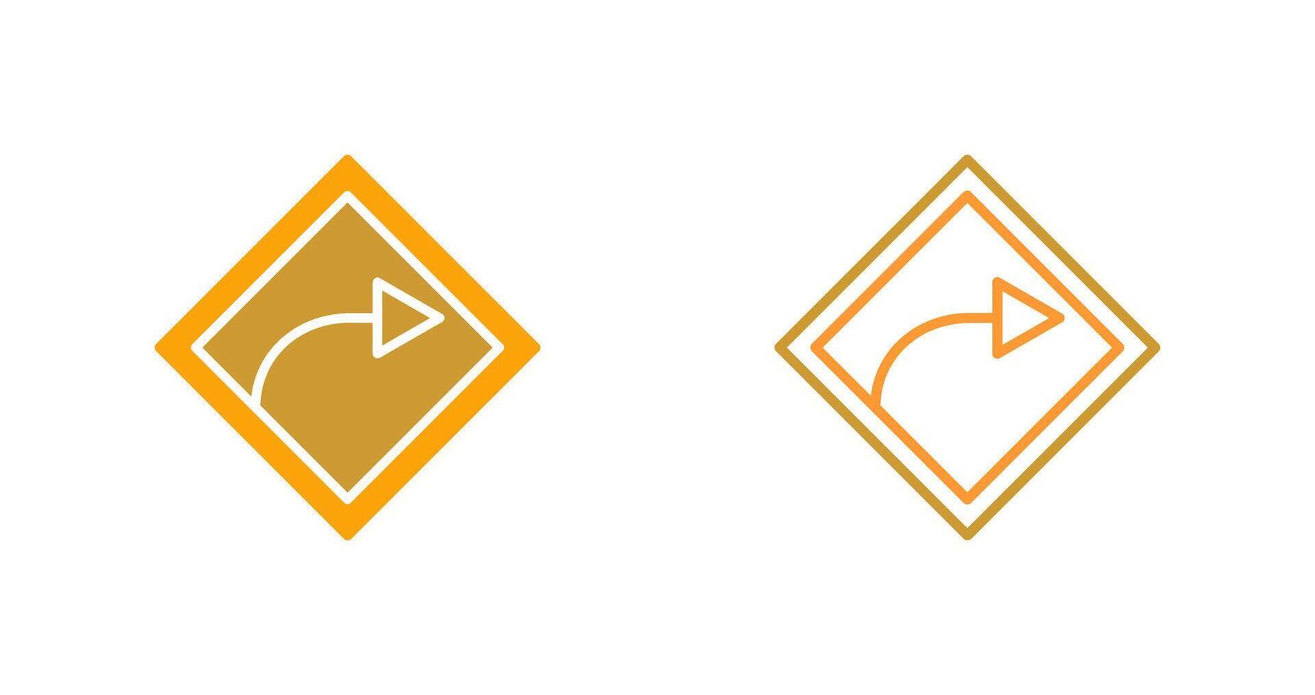 Right Turn Vector Icon