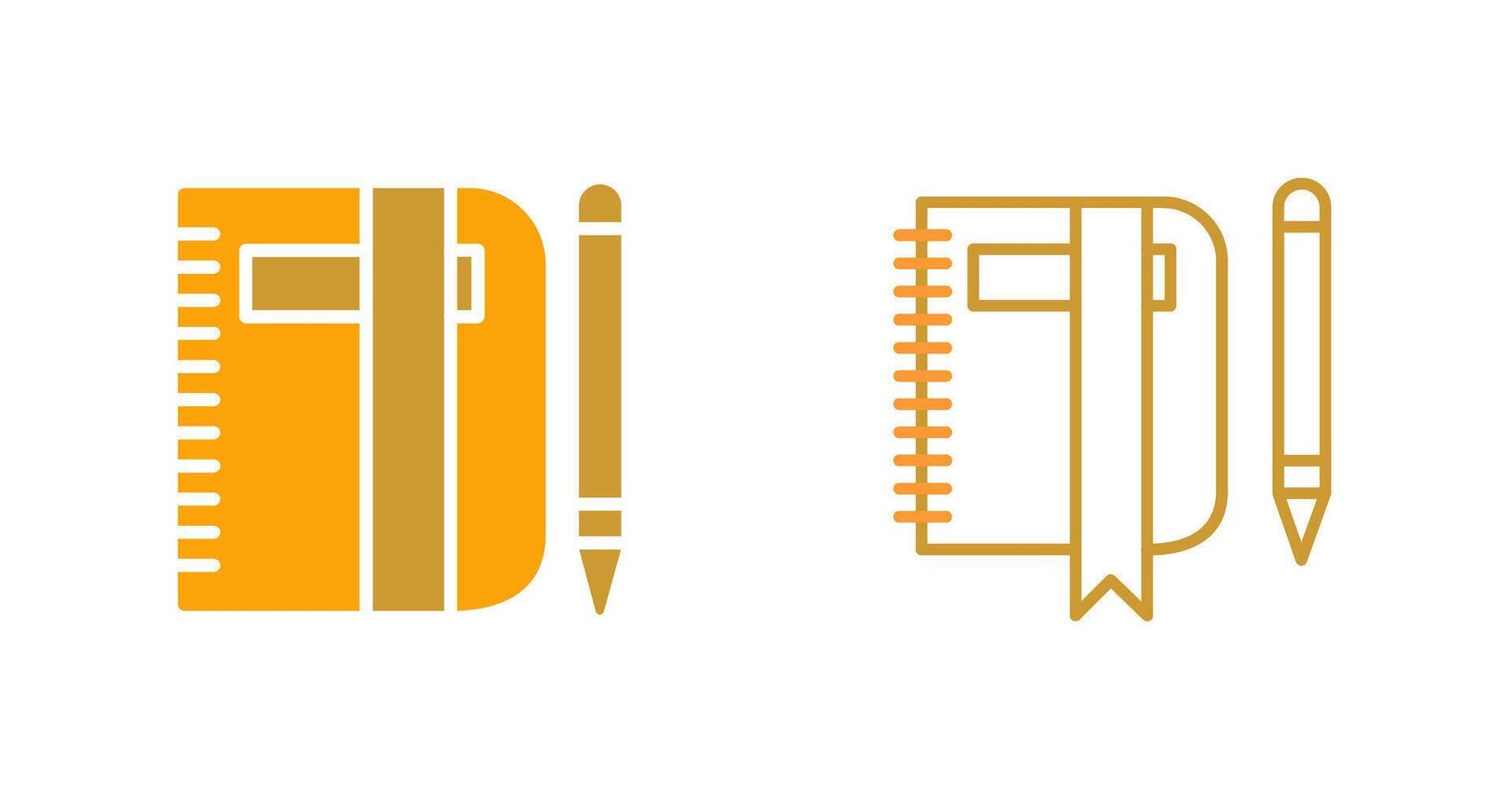 Pencil and Book Vector Icon