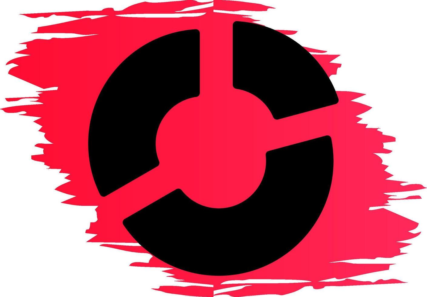 Glyph Line Smart Corner Gradient vector