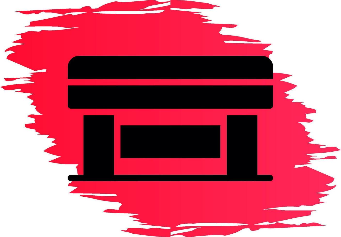 Glyph Line Smart Corner Gradient vector