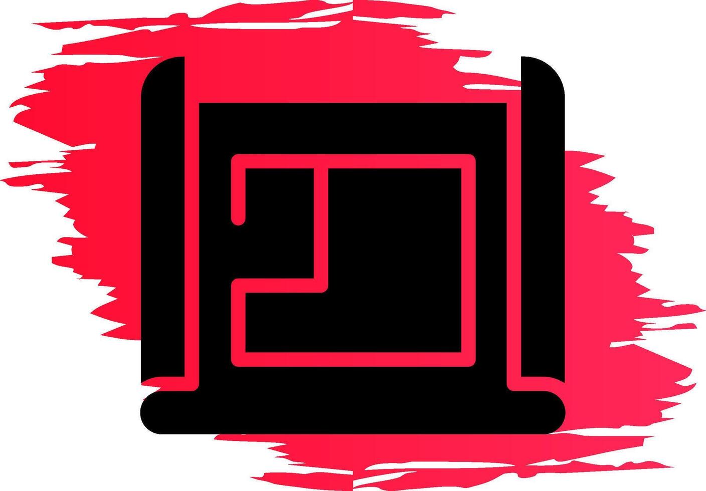 Glyph Line Smart Corner Gradient vector