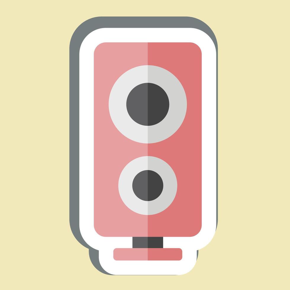 Sticker Loud Speaker. related to Entertainment symbol. simple design illustration vector