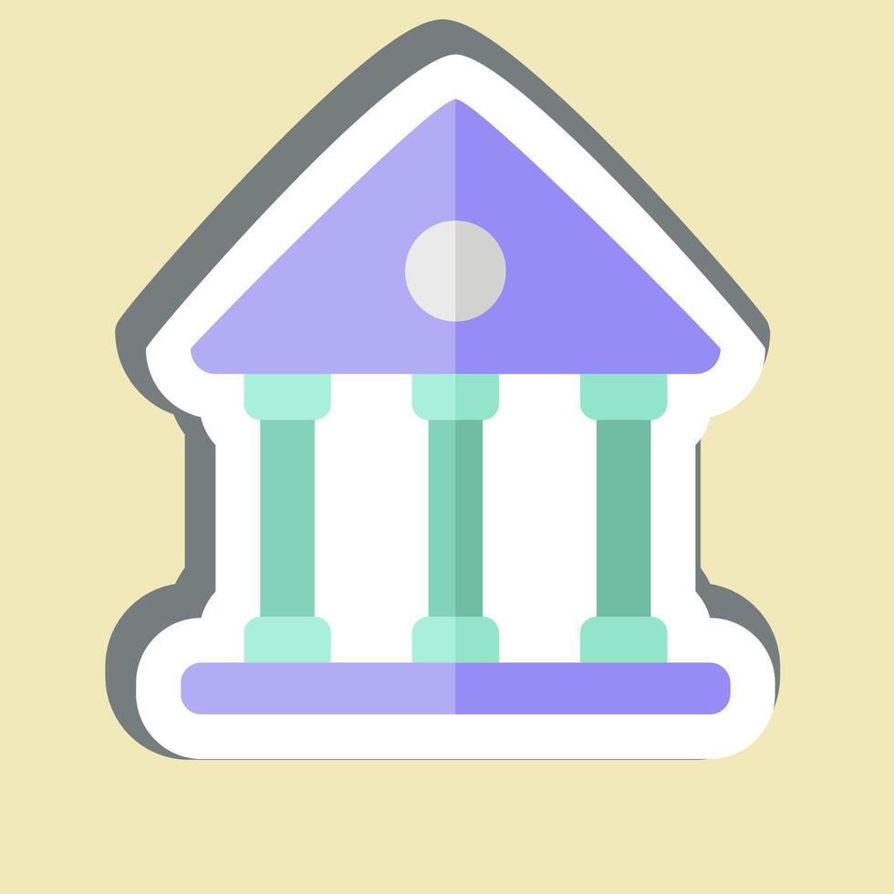 Sticker Theatre. related to Entertainment symbol. simple design illustration vector