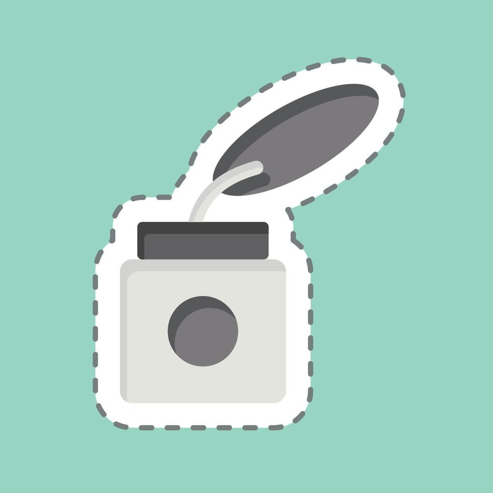 Sticker line cut Inkwell. related to Entertainment symbol. simple design illustration vector