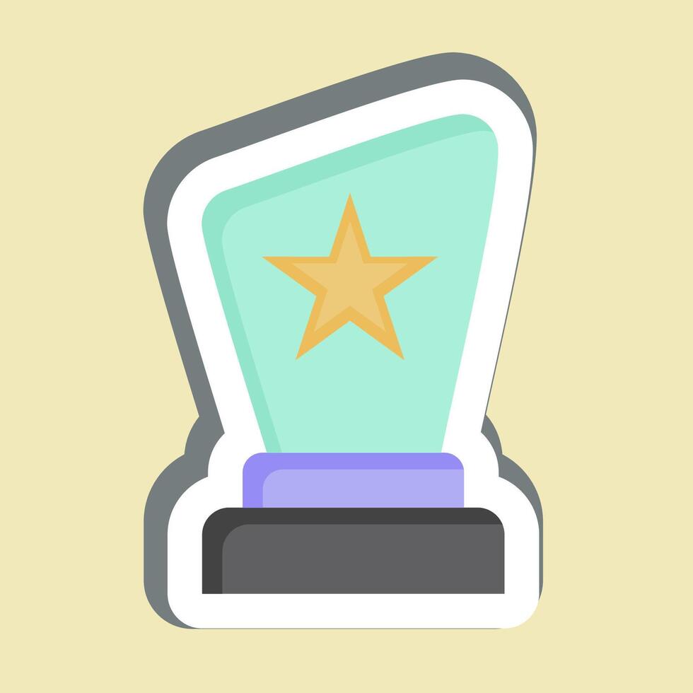 Sticker Award. related to Entertainment symbol. simple design illustration vector
